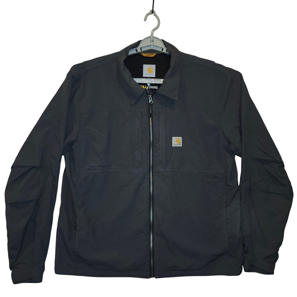 Carhartt Full Swing Rain Defender Jacket Mens Large Gray Full Zip Work Coat